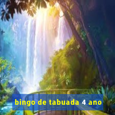 bingo de tabuada 4 ano